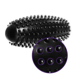 DrFit Wałek do masażu z wypustkami 16 cm czarny