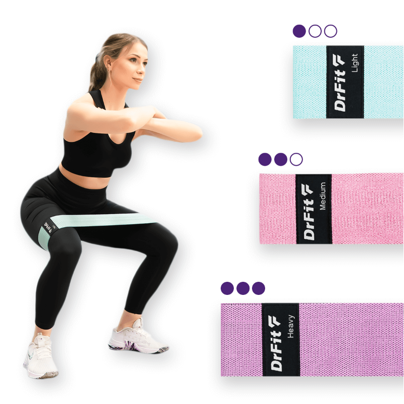 Zestaw materiałowych gum oporowych DrFit