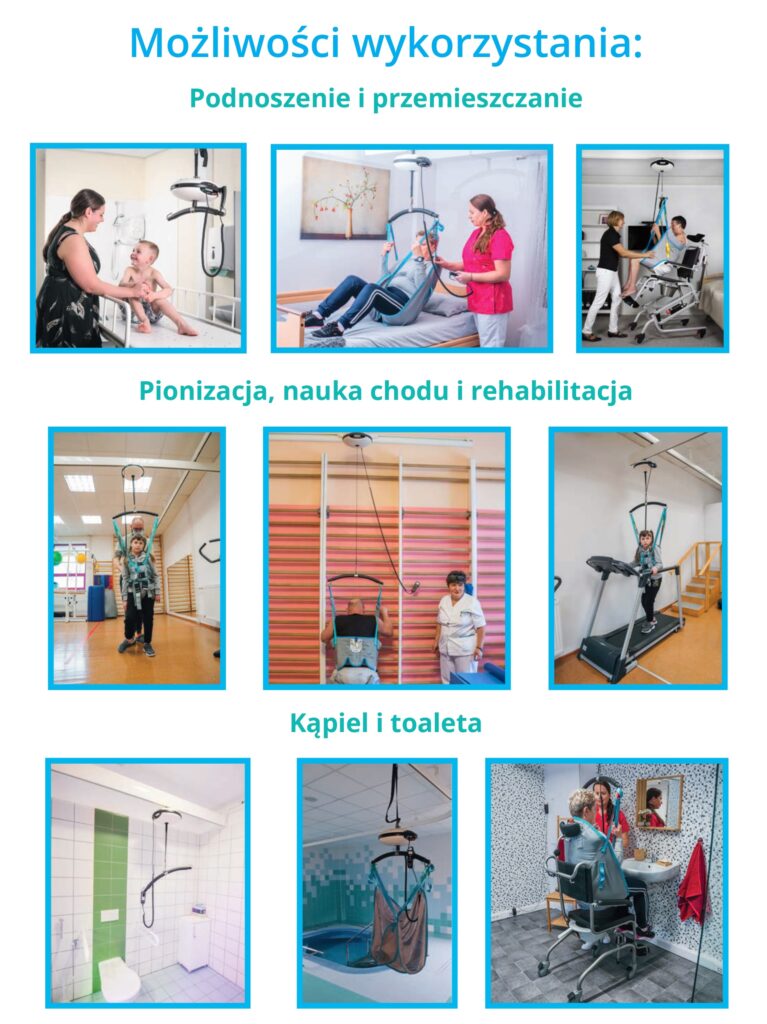 Podnośnik sufitowy dla niepełnosprawnych LUNA IPX4 Winncare