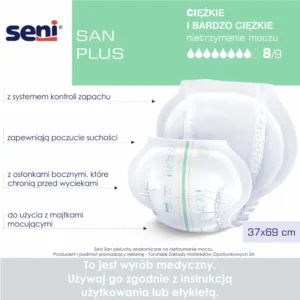 Pieluchy anatomiczne Seni San Plus