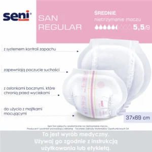 Pieluchy anatomiczne Seni San Regular