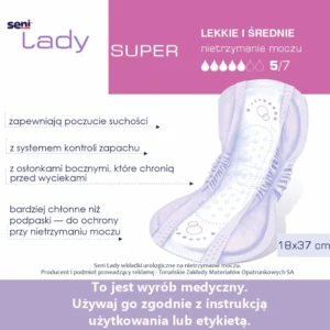 Wkładki urologiczne dla kobiet Seni Lady Super