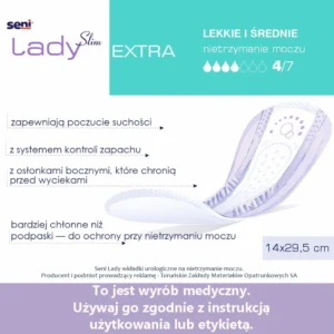 Wkładki urologiczne dla kobiet Seni Lady Slim Extra s2 Wkładki urologiczne dla kobiet Seni Lady Slim Extra