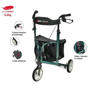 Balkonik trójkołowy aluminiowy z siedziskiem AR-030 SUPER LIGHT ARmedical