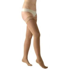 CIENKIE pończochy, z koronką, czubek otwarty