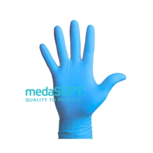 Rękawice nitrylowe bezpudrowe medaSEPT Niebieskie (2) Rękawice nitrylowe bezpudrowe medaSEPT Niebieskie
