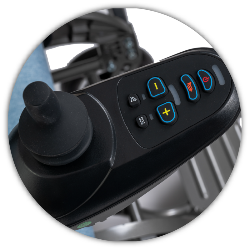 Wózek inwalidzki elektryczny AT52333 – składany, lekki, z pilotem