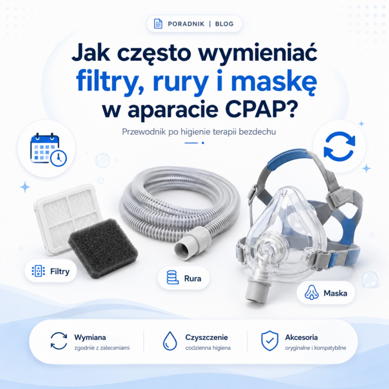 Jak często wymieniać filtry, rury i maskę CPAP Higiena