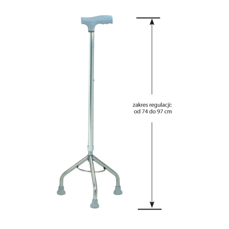 Laska inwalidzka trójnóg ARmedical AR-016 – stabilne podparcie, regulacja wysokości 74–97 cm
