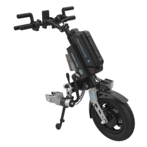 Przystawka elektryczna do wózka Rehasense PAWS City 14″ – podłączanie automatyczne, kierownica Tetra, rama 295–540 mm