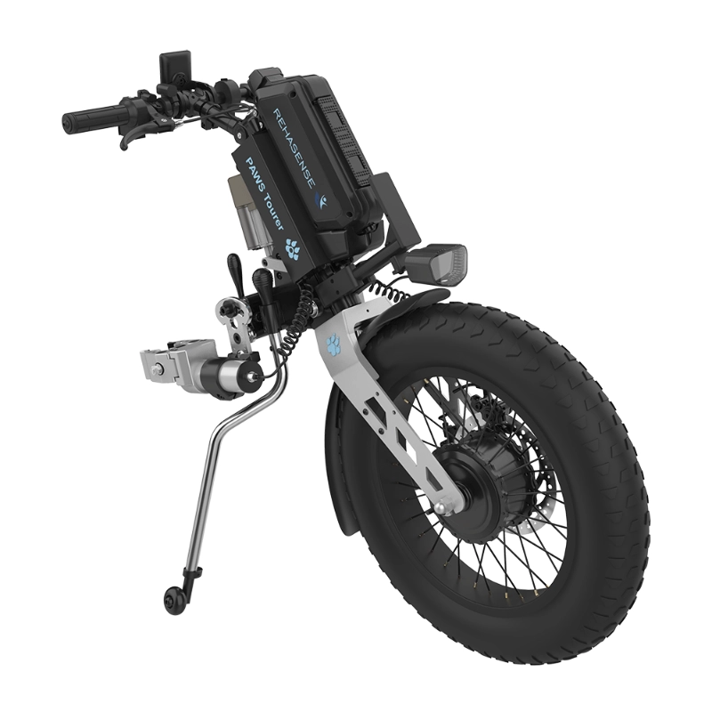 Przystawka elektryczna do wózka Rehasense PAWS Tourer 20″ Fat Tyre – automatyczne podłączanie, standardowa kierownica, szerokość ramy 295–540 mm