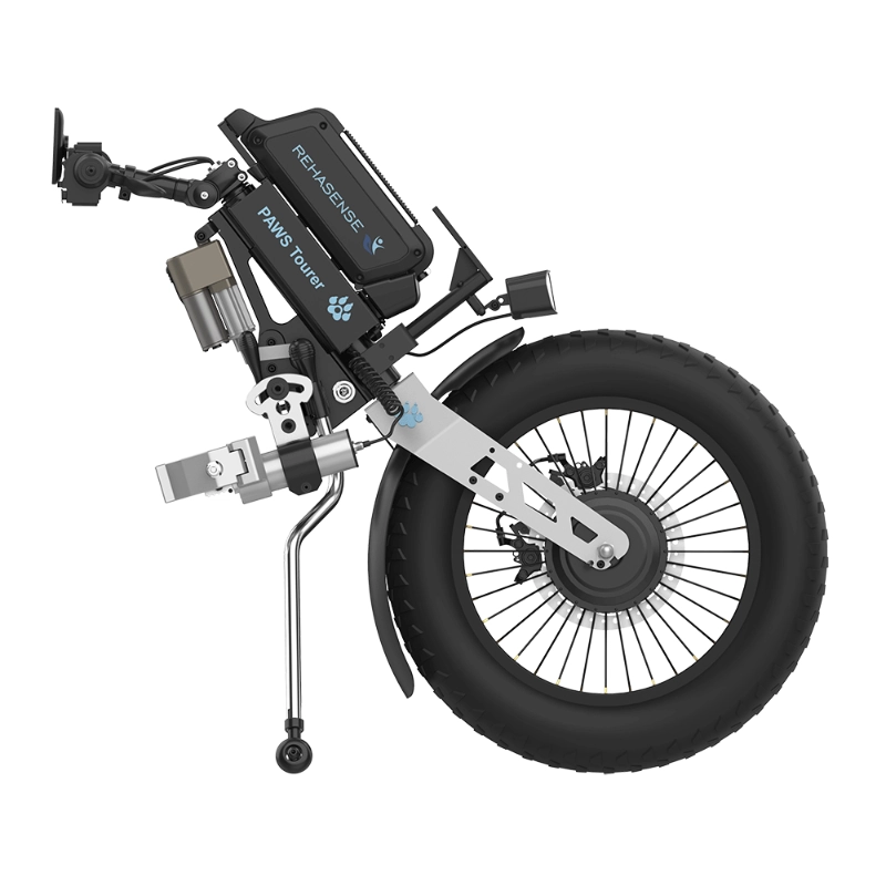 Przystawka elektryczna do wózka Rehasense PAWS Tourer 20″ Fat Tyre – automatyczne podłączanie, standardowa kierownica, szerokość ramy 295–540 mm