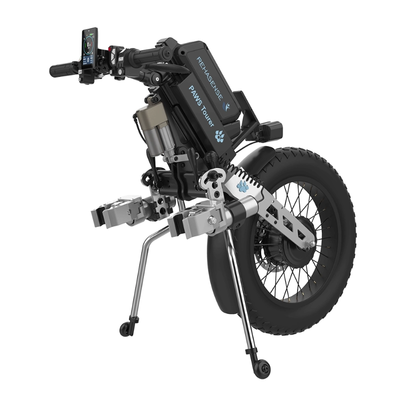 Przystawka elektryczna do wózka Rehasense PAWS Tourer 20″ Fat Tyre – automatyczne podłączanie, standardowa kierownica, szerokość ramy 295–540 mm