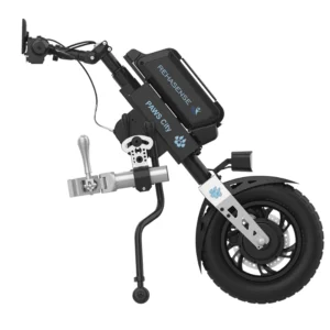 Przystawka elektryczna do wózka Rehasense PAWS City 14″ – podłączanie ręczne, kierownica standardowa, rama 295–540 mm