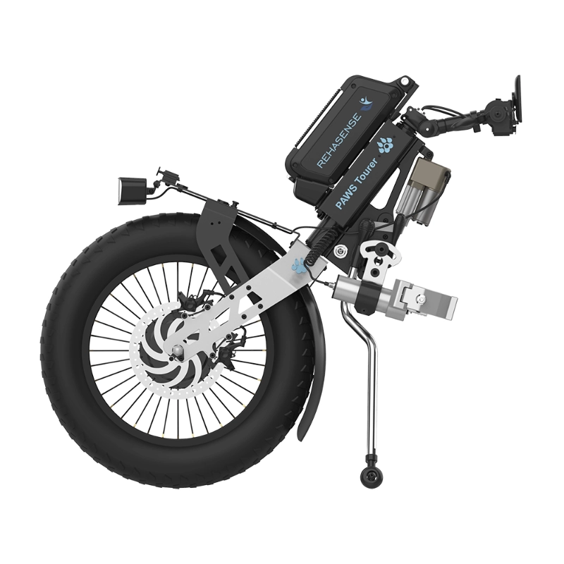 Przystawka elektryczna do wózka Rehasense PAWS Tourer 20″ – opona 20″ x 2.125″, automatyczne podłączanie, standardowa kierownica, szerokość ramy 295–540 mm