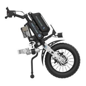 Rehasense PAWS Cruiser 16 Tetra automat 295–540 (2) Przystawka elektryczna do wózka Rehasense PAWS Cruiser 16″ – podłączanie automatyczne, kierownica Tetra, szerokość ramy 295–540 mm