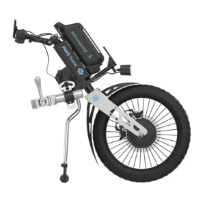 Przystawka elektryczna do wózka Rehasense PAWS Tourer 20″ – opona 20″ x 2.125″, manualne podłączanie, standardowa kierownica, szerokość ramy 295–540 mm