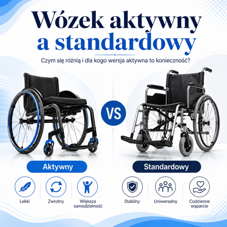 Wózek aktywny a standardowy wózek inwalidzki. Czym się różnią i dla kogo wersja aktywna to konieczność?