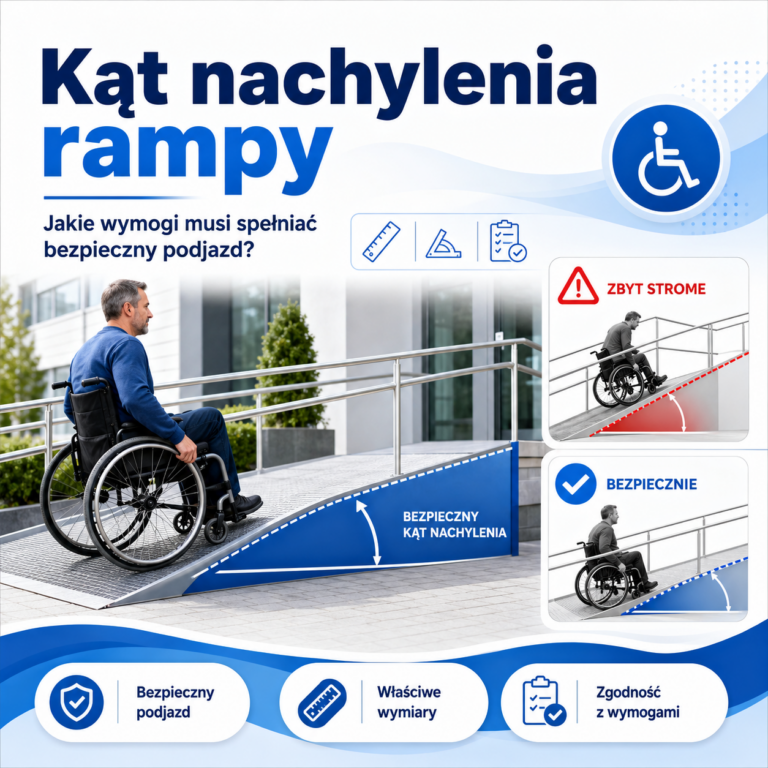 Kąt nachylenia rampy dla wózka inwalidzkiego. Jakie wymogi musi spełniać bezpieczny podjazd?