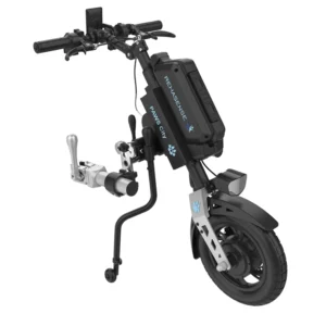 Przystawka elektryczna do wózka Rehasense PAWS City 12″ – podłączanie ręczne, kierownica standardowa, rama 295–540 mm