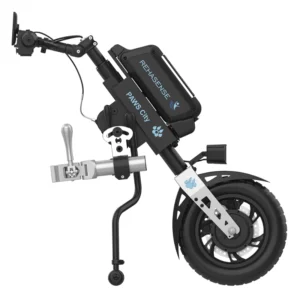 Przystawka elektryczna do wózka Rehasense PAWS City 12″ – podłączanie ręczne, kierownica standardowa, rama 295–540 mm