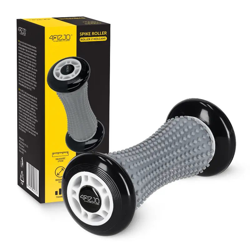 Wałek do masażu z wypustkami 4FIZJO Spike Roller 17 cm